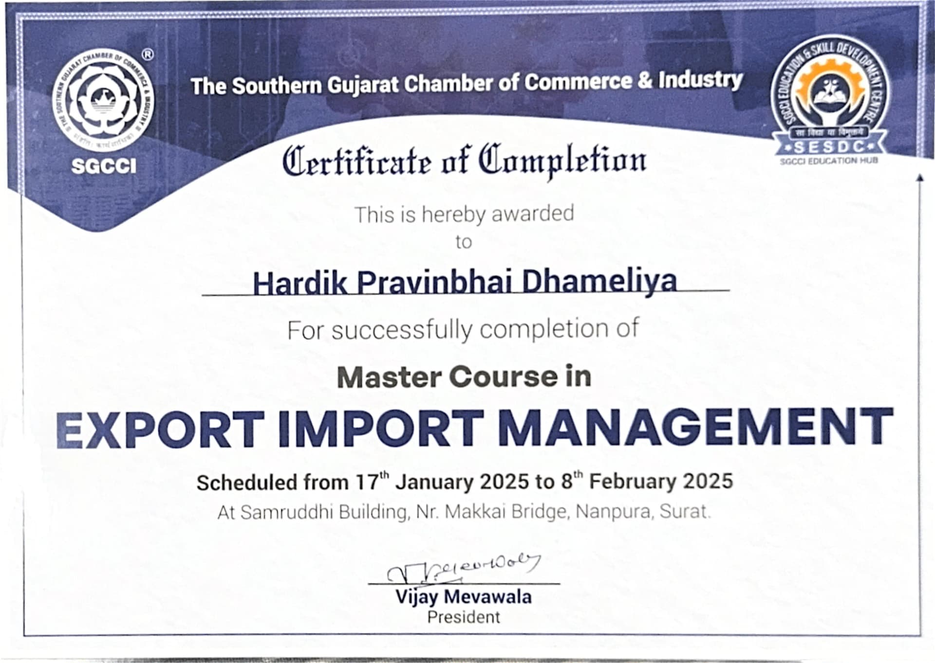 Certificate 3